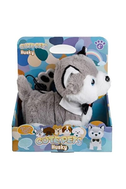 OEM Cățeluș Husky Gri Interactiv cu Lesă - Mișcare și Sunet