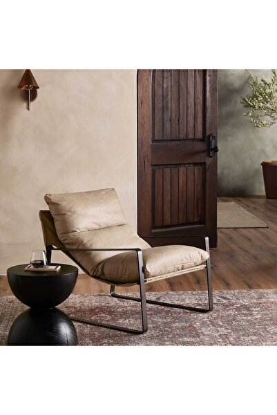 SLLER Portatif Çift Sırt Yastıklı Tekli Portatif Metal Berjer