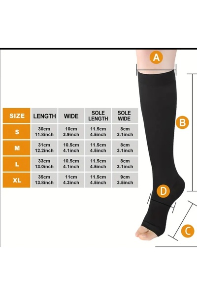 ORGANICYOU Shanghai 25-30Mmhg Pressure Over-The-Knee Stockings-High Elasticity&Soft Fabric,Compression in All Directions L