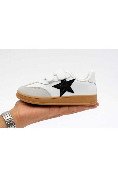 amazoondesing Black Star Shiny Daily Lace-Up Girls' Sports Shoes