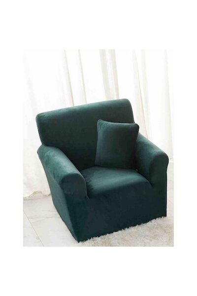 MHR Elastic Armchair Cover, Velvet, 90 x 130 cm + Pillowcase 40 x 40 cm, MHR-...