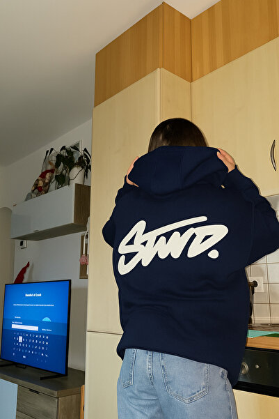 CLASSY.MODA Hanorac unisex cu 3 fire O supradimensionat K cu glugă cu buzunar...