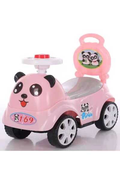 STAR TOYS سيارة أطفال على شكل باندا – دفع بالرجل – لون وردي