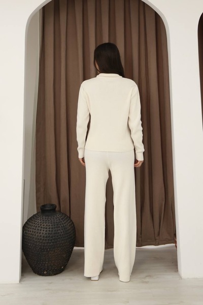 GND Double Zipper Premium Series Women's Knitwear Set, Bottom-Top Knitwear Set