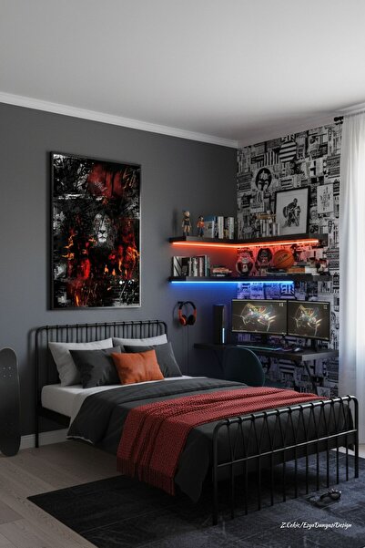 Eşya Dünyası Aslan Tasarım Mat Çerçevesiz Poster – Özel Rulo Kutulu Gönderim (50 x 70 cm.)