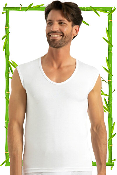 HRN Textile Bamboo Men's Zero Sleeve V-Neck Undershirt (Q-En 601)