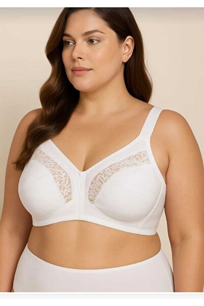 NARIYA Γυναικείο Σουτιέν Μεγάλου Μεγέθους C cup με Δαντέλα και Λεπτομέρειες, ...