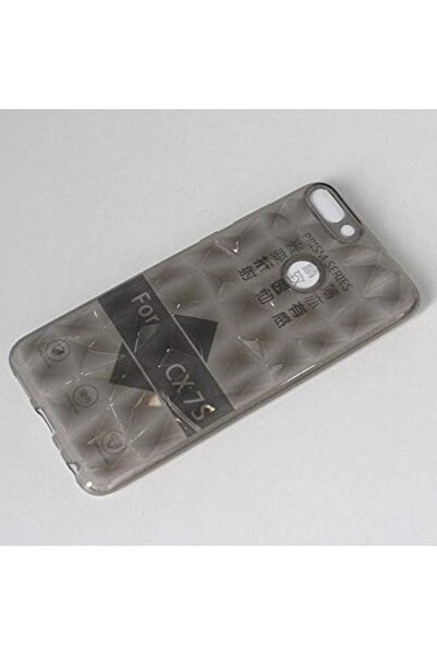 Other Huawei P Smart Silicone Back Protective Case with Diamond Pattern - Transparent Gray