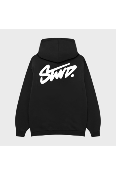 PURE EFFECT Std Printed Oversized Unisex 100% Cotton Breathable Sweatshirt Hoodie with Hood