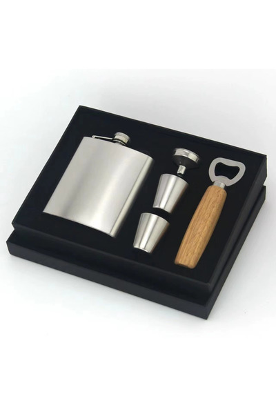 Partenya Premium Paslanmaz Çelik (304) Viski Alkol Matara 198 Ml