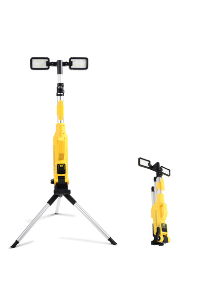 MR.SMART F.T.C مصباح عمل LED، حامل ثلاثي القوائم تلسكوبي 8000 لومن، مصباح تخي...