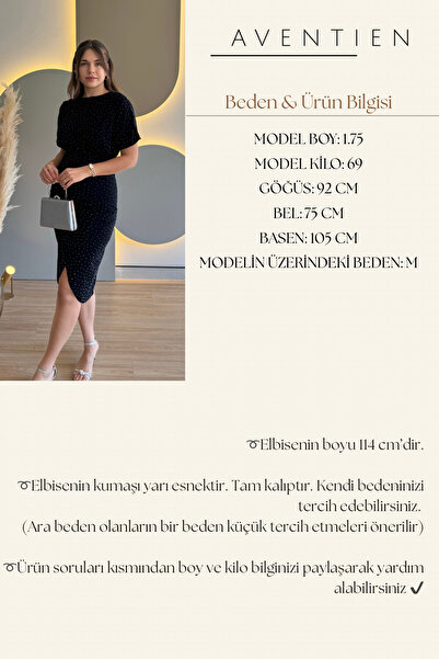 Aventien ντραπέ Φόρεμα μίντι σε μπλε ναυτικό με πέτρες