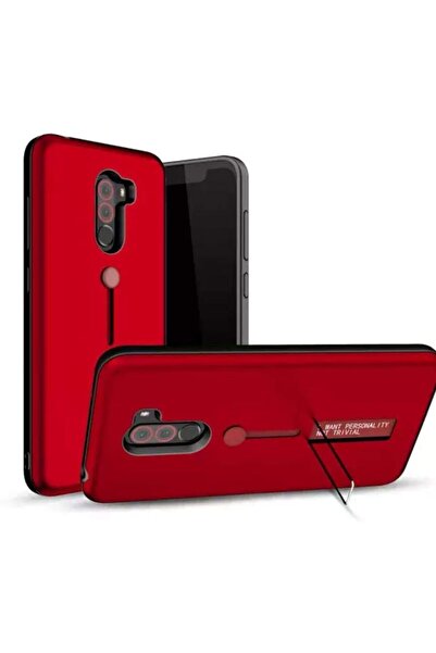 Armor Back case with stand for Pocophone F1 - TPU, Red
