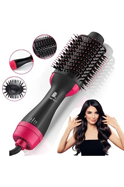 SokShop 4-in-1 Fixed Electric Hair Brush for Volume, Ceramic Tourmaline, Negative Ion, 1000W