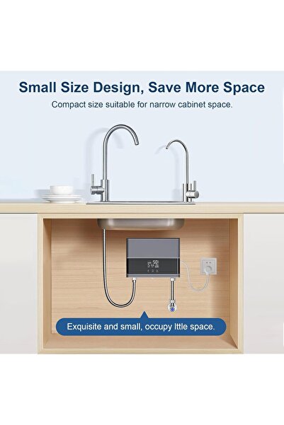 LIROPAU Electronic Instantaneous Water Heater 220 V 6000 W Tankless Mini Water Heater with LED Temperature