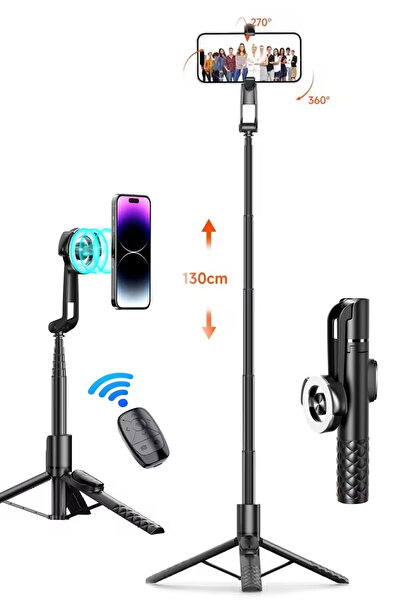 Light Nova Bluetooth Kumandalı Magsafe Uyumlu Tripod Selfie Çubuğu / 130cm / ...