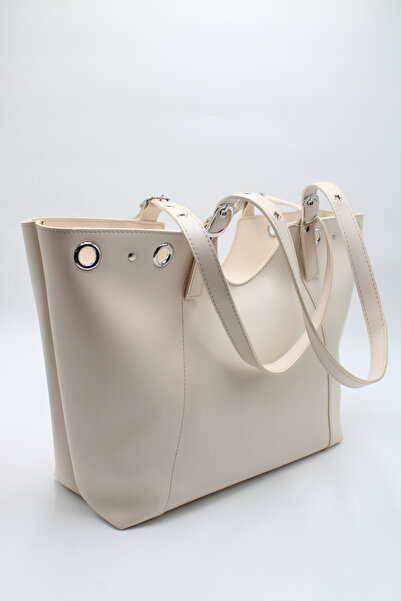 LASSO Women's Large Size Ring Staple Detailed Hand, Arm and Shoulder Bag