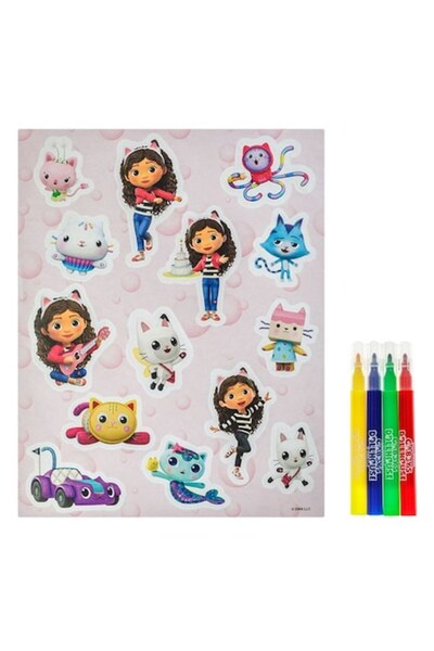 Gabby's Dollhouse Set de desen cu autocolante, 20 de coli