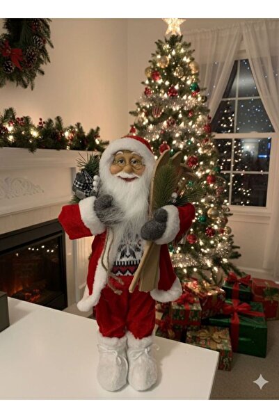 devhome Yılbaşı Yeni Yıl Dekor Süs Noel Baba Biblo 45 Cm