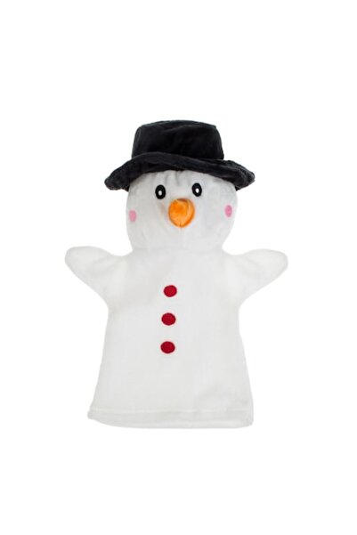 OEM Plush White Snowman Puppet Figure for Puppet Theater 28cm