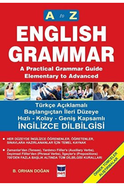 Net Kitap A to Z English Grammar A'dan Z'ye İngilizce Dilbilgisi kitabı güncel B. Orhan Doğan Eğitim Kitapları