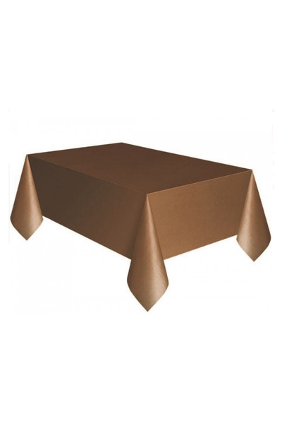 karanca parti süs مفرش طاولة بلاستيكي بني للاستخدام مرة واحدة لأعياد الميلاد ...
