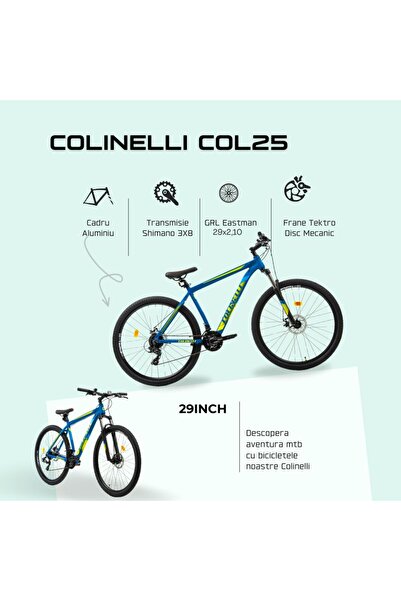 colinelli MTB Bicycle COL25, Size M, 29 inch, Shimano, 24 Speeds, Aluminum, Disc
