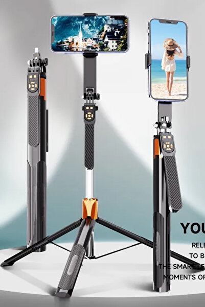 The Wlue Bluetooth Kumandalı 185cm Tripod Selfie Çubuğu / Go Pro Uyumlu / 360...