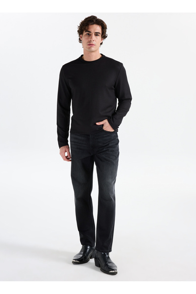 HUGO Normal Bel Tapered Fit Siyah Erkek Denim Pantolon 50542756_HUGO 838