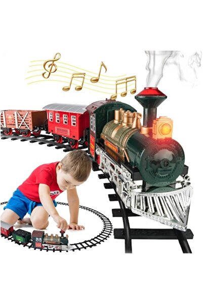 weirsuky Classic children's electric toy train set, 12 pcs, green