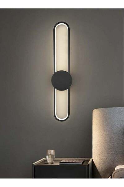 genernic مصباح حائط LED، إطار أسود، 3 مصابيح، 60 سم