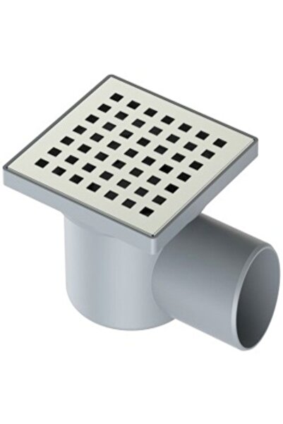 Frs KROM ÇEKVALFLI YANDAN ÇIKIŞLI 50'LİK YER SİFONU 10x10