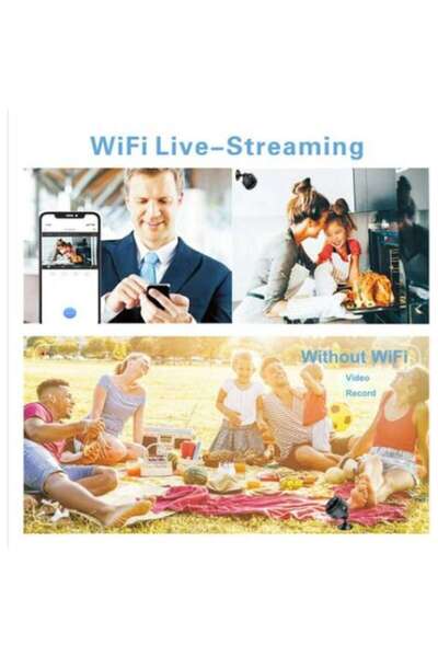 stuffix Mini cameră, Full HD 1080P, vedere nocturnă, detectare mișcare, unghi de 150°, neagră, 32GB inclus