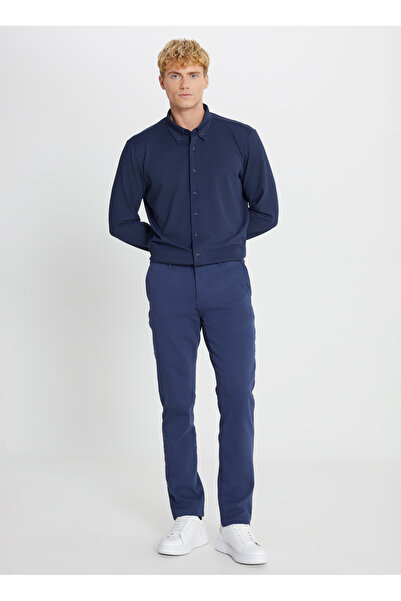 ALTINYILDIZ CLASSICS Normal Waist Normal Leg Slim Fit Indigo Men's Trousers Ace001252276_Ind