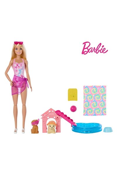 mattel Barbie Puppy Pool Party Doll -