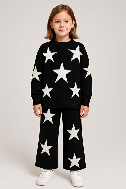 tunays shopping Girl's Flared Star Knitwear Set