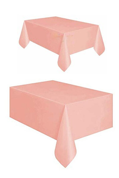 karanca parti süs مفرش طاولة بلاستيكي بلون السلمون للاستخدام مرة واحدة لتزيين...