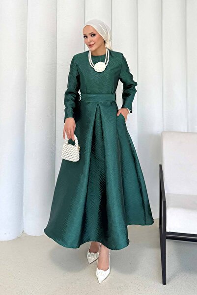 modayaselam Jacquard Fabric Evening Dress