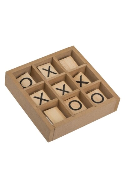 OEM Wooden tic tac toe board game 13.5x13.5 cm
