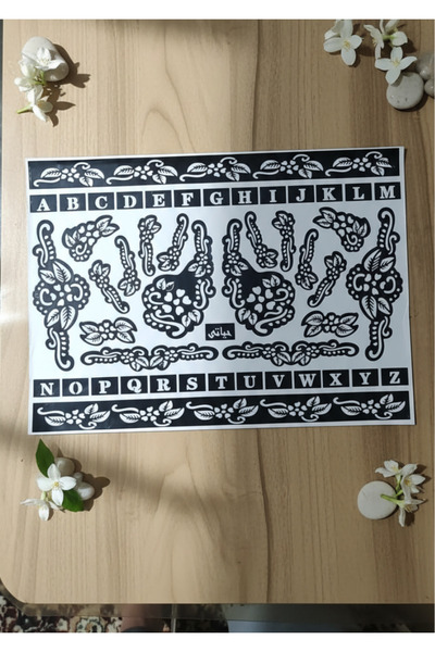 Elmas Dudu Büyük Boy Hint Kınası Şablonu (Görseldeki Ürün Gelecektir)