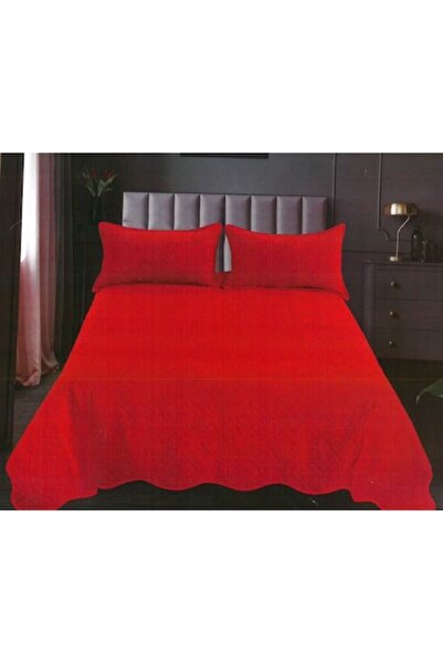 OSM Velvet bedspread set 240x220 for bed with 2 pillowcases Red