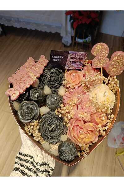 ADA HOME COLLECTION SHOP Doğum Günü Hediyesi, Senden Önce-Sonra Mum Kutusu