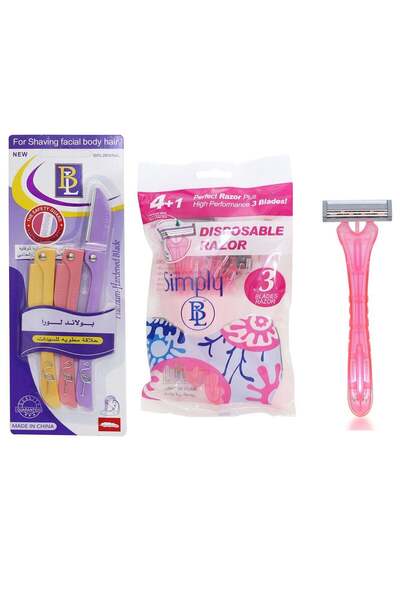 BOLAND LAURA Simply 3-Blade Razor 5pcs + Blades for Women for Face and Body Hair Removal