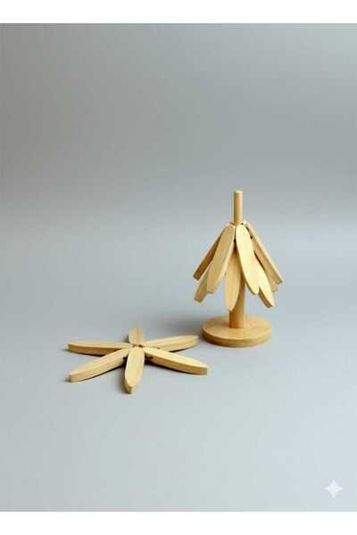 Kaan Accessoire 3-Piece Wooden Tree with Stand - Nihale Practical Folding Nihale