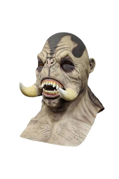 INWERSA Masca Orc pentru petreceri costumate de Halloween, crem