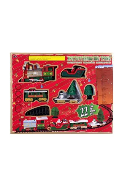 Topi Christmas Train Toy Set with Lights and Music, Battery-Powered, 3+