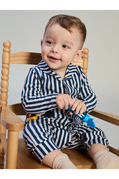 LC Waikiki GiyÇık Store den Ekru Mickey Mouse Baskılı Erkek Bebek Tulum