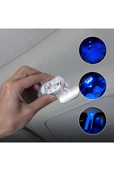 TrendyLux Touch Auto LED Light – Ambient Car Lighting, USB, 3 Colors, Touch Control