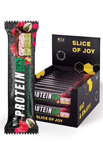 SOJ بار بروتين توت العليق والفستق (20% بروتين) - 20 × 50 جم