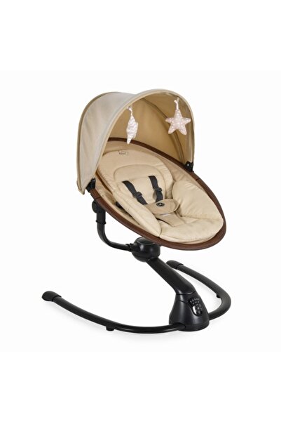 Cangaroo Leagăn electric bebeluși Cloud Premium+ Bej, rotire 360°, muzică, telecomandă
